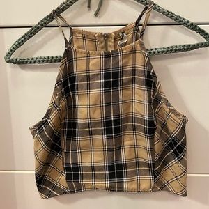 Plaid cropped top